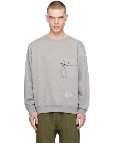 and wander Gramicci Edition Sweatshirt - Grey