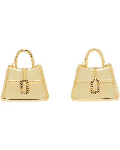 Marc Jacobs Gold 'the St. Marc' Earrings - Black