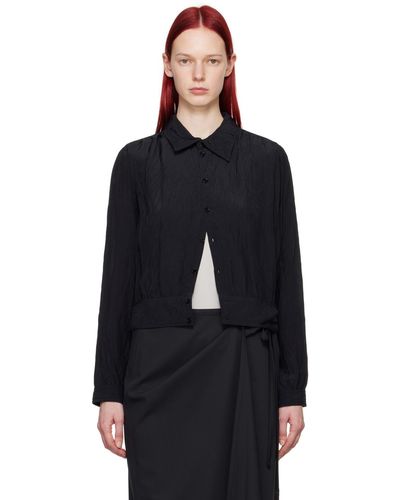 Lemaire Gathered Blouse - Black