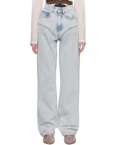 Y. Project Ssense Exclusive Blue Jeans - White