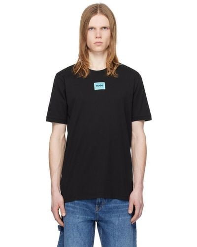 HUGO ロゴパッチ Tシャツ - ブラック