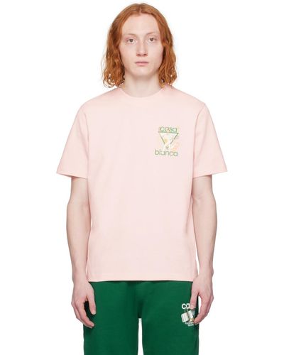 Casablancabrand T-shirt 'tennis club' rose à images à logo exclusif à ssense - Noir
