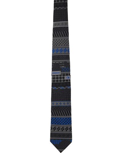Adererror Grey Panelled Tie - Black