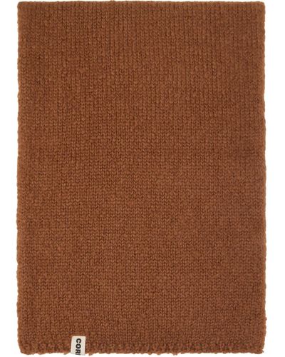 Cordera Écharpe brune en tricot brossé - Marron