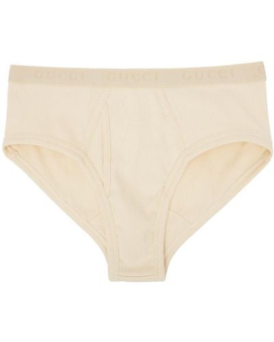 Gucci Beige Rib Underwear - Natural