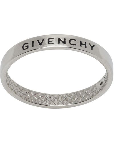 Givenchy Silver Thin Ring - Metallic