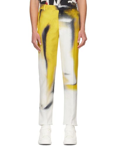 Alexander McQueen Silhouette Cigarette Pants - Yellow
