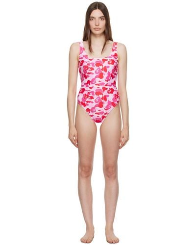 A Bathing Ape Abc Camo Swimsuit - Red