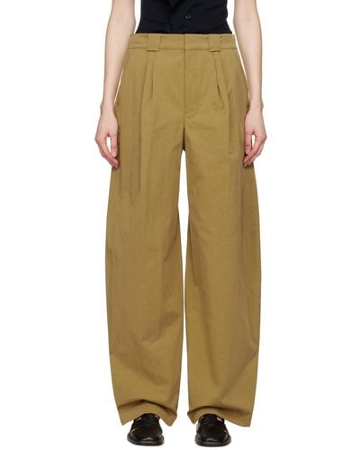 Lemaire Wide-leg Trousers - Natural
