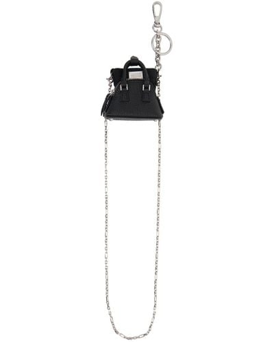 Maison Margiela Leather Keychain - Black