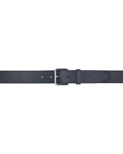 PS by Paul Smith Navy Perforated Belt - Black