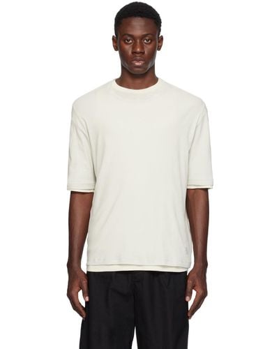 Jil Sander Off-white Embroidered T-shirt - Black