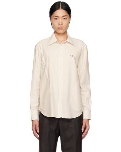 Paul Smith Off-white Commission Edition Embroidered Shirt - Black