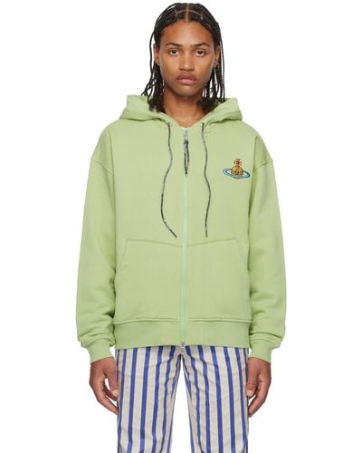 Vivienne Westwood Green rugged Hoodie