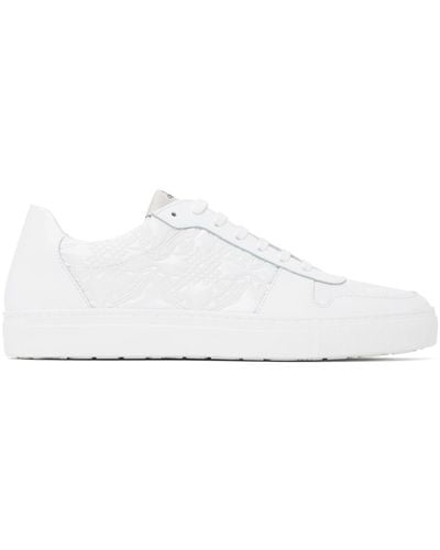 Vivienne Westwood White Embossed Sneakers - Black