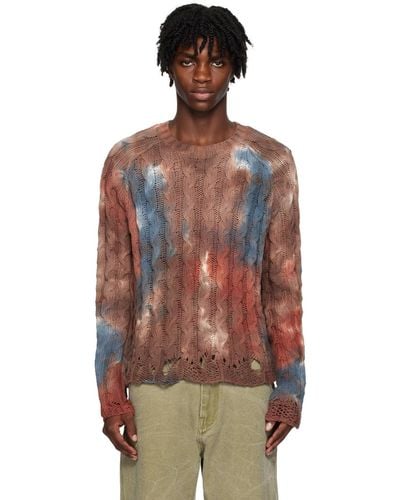 Acne Studios Kabio Tie-dye Cotton Knitted Jumper - Multicolour