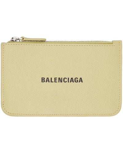 Balenciaga Yellow Cash Large Long Coin & Card Holder - Black