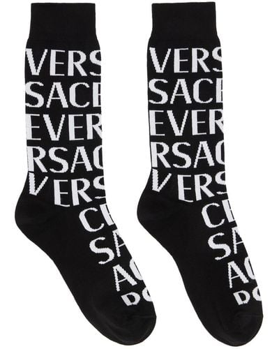 Versace ロゴ ソックス - ブラック