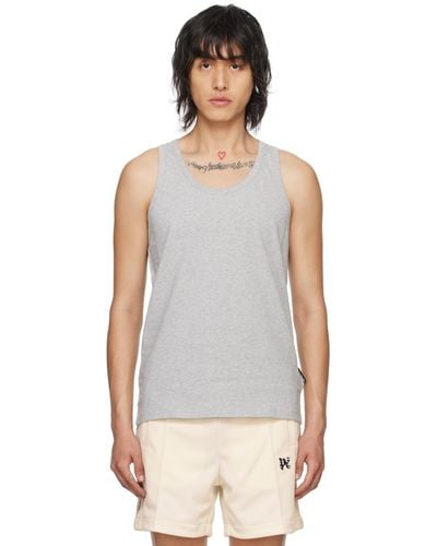 Palm Angels Grey Essential Tank Top - Multicolour