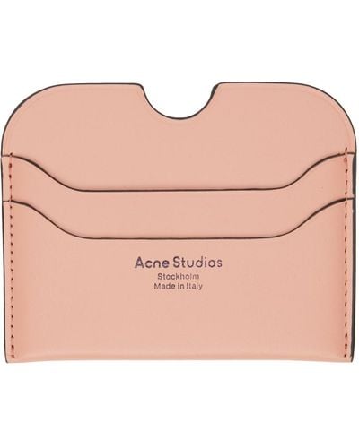 Acne Studios Pink Logo Card Holder