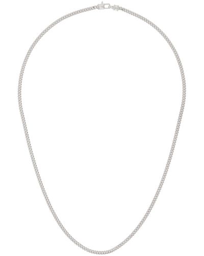 Tom Wood Curb Chain M Necklace - White