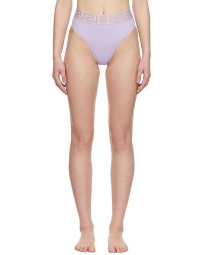 Versace Culotte de bikini mauve à méduse - Multicolore