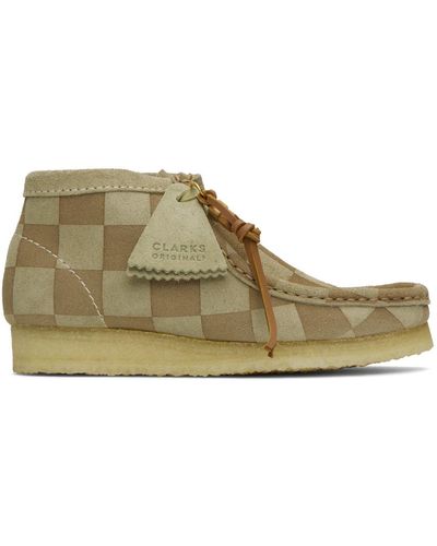 Clarks Bottes wallabee et taupe - Noir