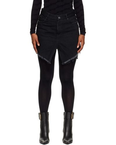Balenciaga Black Asymmetric Miniskirt