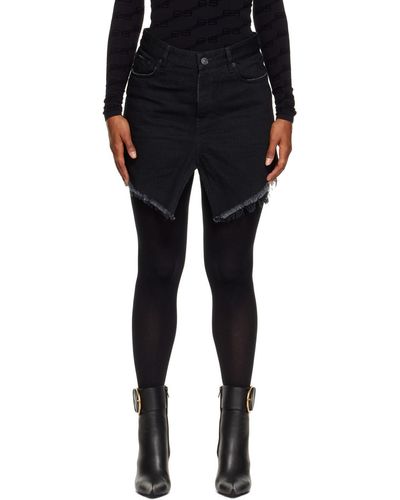 Balenciaga Mini-jupe asymétrique noire