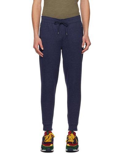 Polo Ralph Lauren Navy Embroidered Lounge Pants - Blue