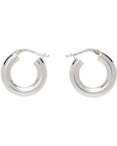 Bottega Veneta Silver Essentials Hoop Earrings - Metallic