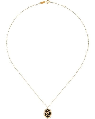 Adina Reyter Gold Ceramic & Diamond Dragon Necklace - White