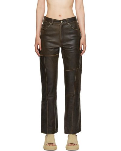 ANDERSSON BELL Dreszen Leather Trousers - Black