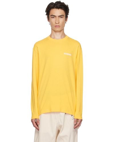 Jacquemus T-shirt à manches longues 'le t-shirt manches longues' jaune - le papier