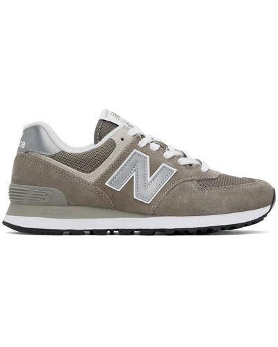 New Balance Grey 574 Core Trainers - Black