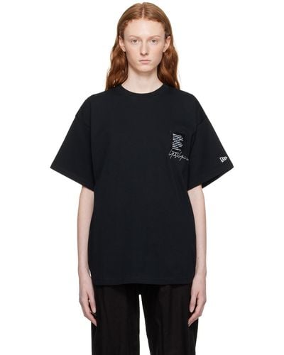 Yohji Yamamoto T-shirt surdimensionné performance noir édition new era