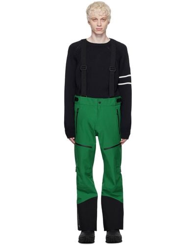 3 MONCLER GRENOBLE Green Bootcut Ski Trousers