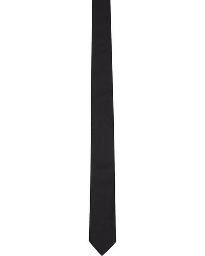 Givenchy Cravate noire à motif et logo 4g en tissu jacquard