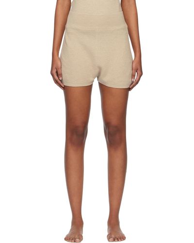 La Perla Beige Jewel Shorts - Natural
