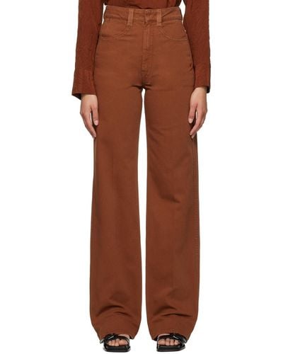 Lemaire Straight-leg Jeans - Brown