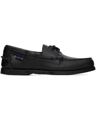 Sebago Portland Boat Shoes - Black
