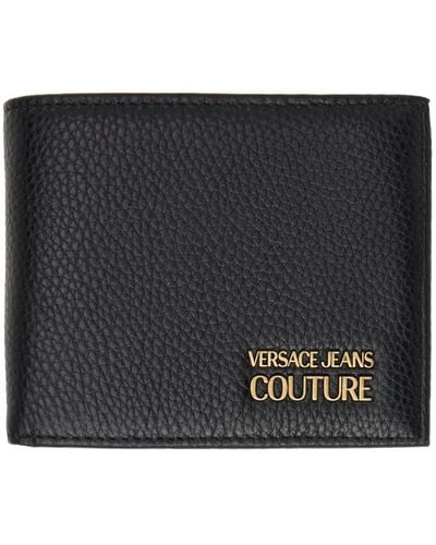 Versace Black Logo Bifold Wallet