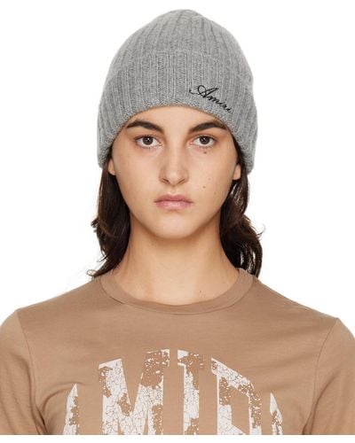 Amiri Gray Script Beanie