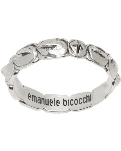 Emanuele Bicocchi Ssense Exclusive Croc Ring - Metallic