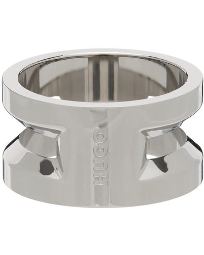 HUGO Stainless Steel Ring - Metallic