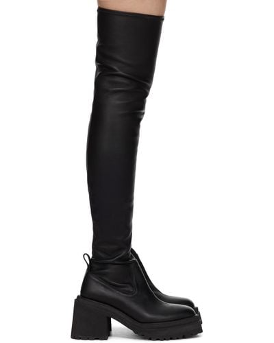 Undercover Leather Tall Boots - Black