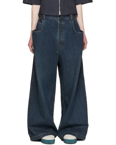 Juun.J Indigo Wide-leg Jeans - Blue