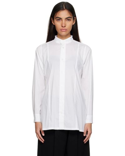 Issey Miyake White R Shirt - Black