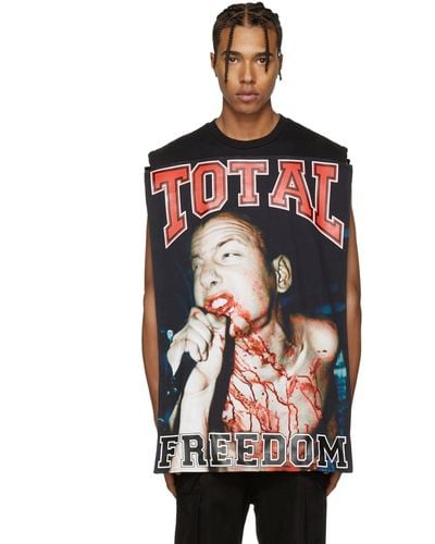 Hood By Air Black 'total Freedom' Maxi T-shirt
