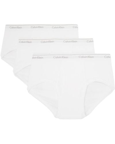 Calvin Klein Ensemble de trois slips blancs